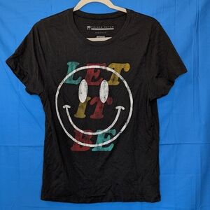 Prince Peter Collection Let It Be 100% Cotton Black Tee, Medium